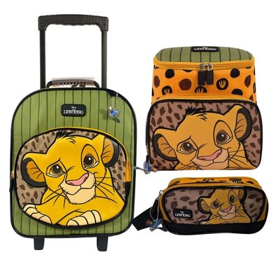 PACK ESCOLAR MALETA REY LEON VERDE NIDO