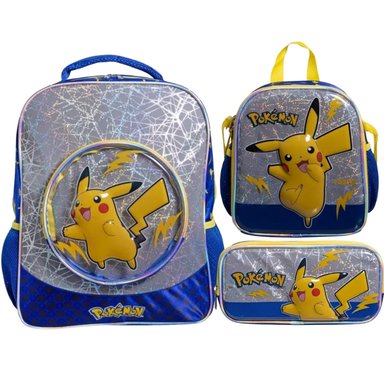 PACK MOCHILA POKEMON PIKACHU OFICIO