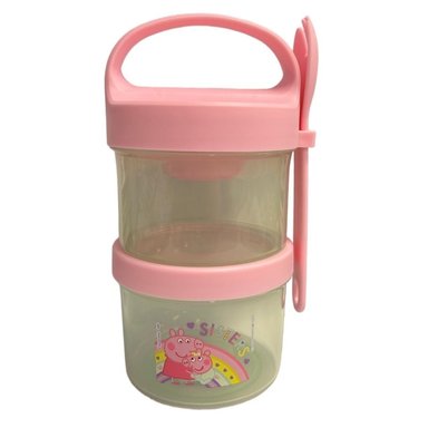 Taper Snack Escolar Peppa Pig y hermanita Evie 720 ML