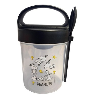 TAPER CON CUCHARA SNOOPY BLANCO 560 ML