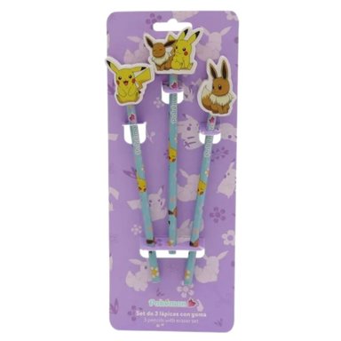 SET DE LAPICES POKEMON X3