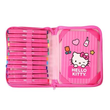 Cartuchera Artesco Hello Kitty con 24 Plumones - 2