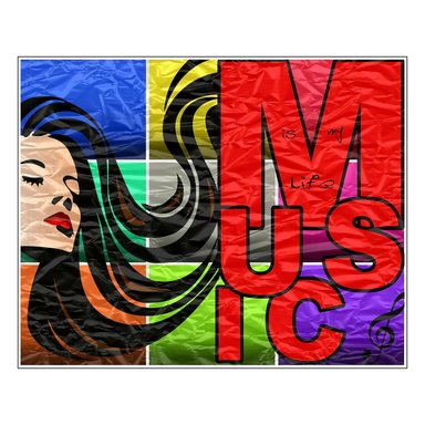 DIAMOND PAINTINGS MAKA - I LOVE MUSIC 40X50 CM | BLANCO - 1