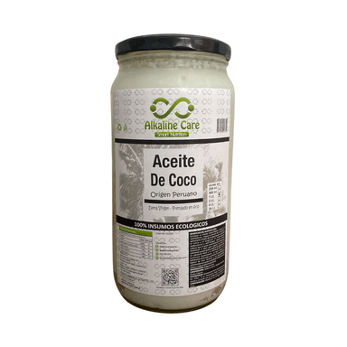 SET ALKALINE CARE ACEITE DE COCO ORGÁNICO 1 LT SACHET + 1 LT FRASCO DE VIDRIO - 2