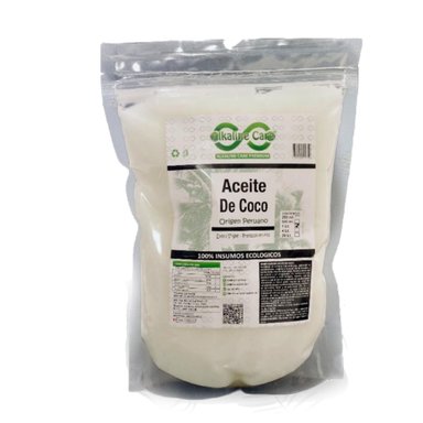 SET ALKALINE CARE ACEITE DE COCO ORGÁNICO 1 LT SACHET + 1 LT FRASCO DE VIDRIO - 3