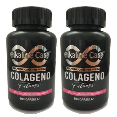 COLÁGENO ALKALINE CARE HIDROLIZADO FITNESS ZINC Y VITAMINA C 100 CÁPSULAS X2 FRASCOS