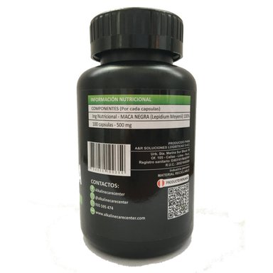 CÁPSULAS ALKALINE CARE MACA NEGRA 100 UNIDADES - 3