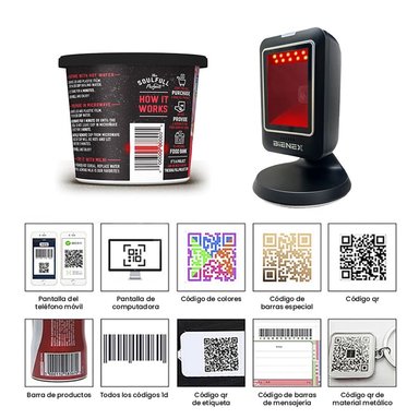 LECTOR BIENEX BX6005 OMNIDIRECCIONAL USB 2D CODIGO BARRAS QR - 3