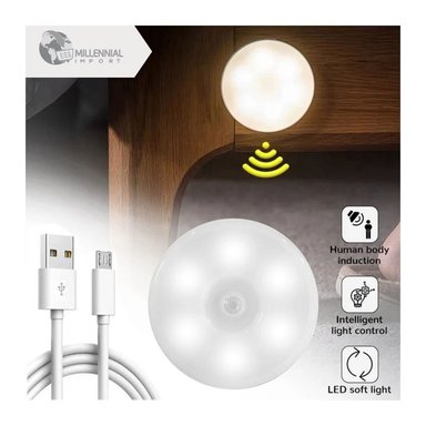 FOCO LAMPARA SENSOR DE MOVIMIENTO PACK X03UNID RECARGABLE USB