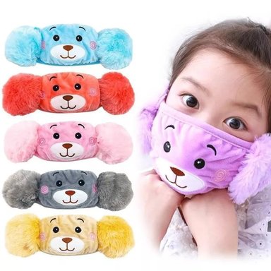 MASCARILLA PARA NIÑAS CON CUBRE OREJAS