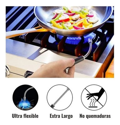 ENCENDEDOR ELECTRICO NEGRO RECARGABLE COCINA VELAS USB MILLENNIAL IMPORT