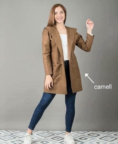 ABRIGO MUJER MILLENNIAL IMPORT CAMEL SACO CAPA - 2