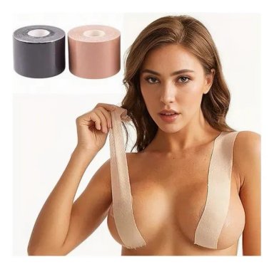 SET X 02 CINTA ADHESIVA LEVANTA BUSTO PUSH UP MUJER MILLENNIAL IMPORT BEIGE BOOB TAPE 5 METROS