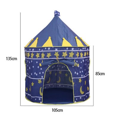 CARPA CASTILLO 3 PERSONAS ARMABLE PARA NIÑOS AZUL - 4