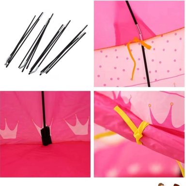 CARPA CASTILLO 3 PERSONAS ARMABLE JUGUETE PARA NIÑAS ROSADO - 4
