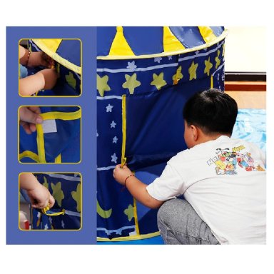 CARPA CASTILLO INFANTIL JUGUETE PARA NIÑOS AZUL - 2