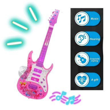 GUITARRA ELECTRÓNICA GRANDE JUGUETE MUSICAL PARA NIÑOS CON LUCES LED - 3