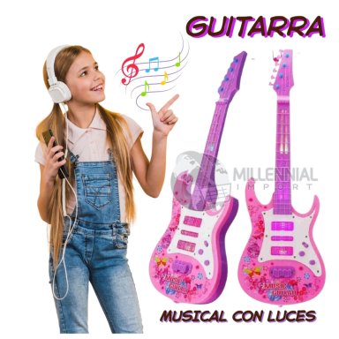 GUITARRA MILLENNIAL IMPORT ELECTRICA NIÑA JUGUETE EDUCATIVO DIDACTICO MUSICAL