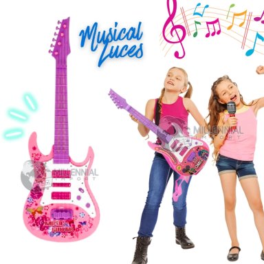 GUITARRA MILLENNIAL IMPORT ELECTRICA NIÑA JUGUETE EDUCATIVO DIDACTICO MUSICAL - 4