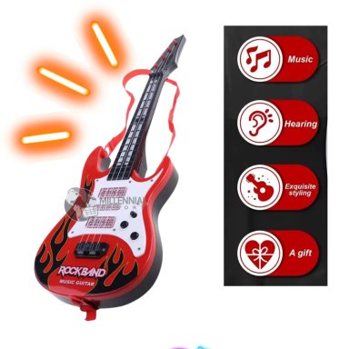 GUITARRA ELECTRICA NIÑO JUGUETE EDUCATIVO DIDACTICO MUSICAL - 3
