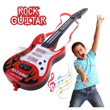 GUITARRA ELECTRICA GRANDE DINÁMICA CON LUZ Y MÚSICA PARA NIÑOS - 6