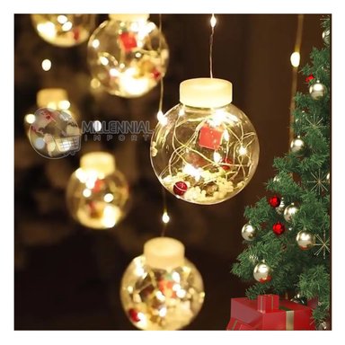 LUCES LED NAVIDAD GUIRNALDA BOMBILLO ESFERAS CON FIGURAS 3 METROS - 3
