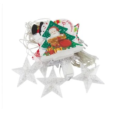 LUCES LED DE NAVIDAD DECORACION CORTINA CON FIGURAS CÁLIDO 3M - 3