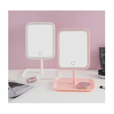 ESPEJO MILLENNIAL IMPORT DE TOCADOR CUADRADO CON LUZ LED 3 TIPOS LUZ VARIADO