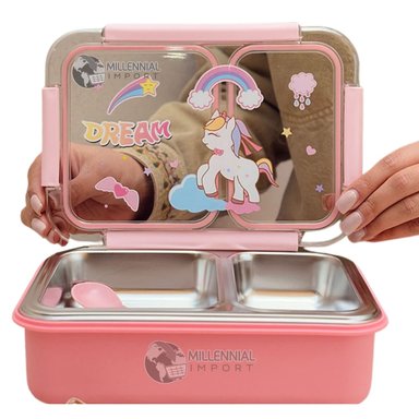 LONCHERA TAPER BENTGO SIN DERRAMES LIBRE DE BPA DE ACERO INOXIDABLE PARA NIÑAS