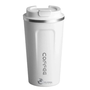 TAZA TERMICA DIGITAL ACERO INOXIDABLE 510ML BLANCO - 1