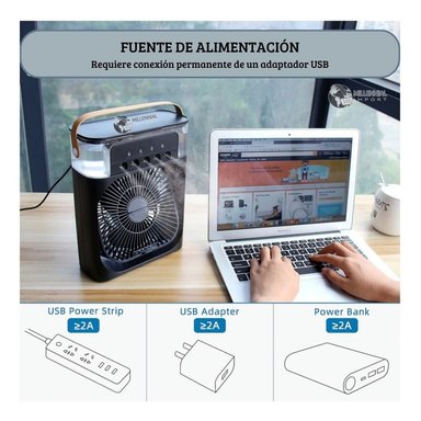 VENTILADOR DE MESA AIRE ACONDICIONADO PORTATIL MILLENNIAL IMPORT MINI ENFRIADOR AUTO OFICINA - 5
