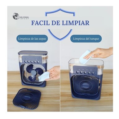 VENTILADOR DE MESA MILLENNIAL IMPORT HUMIFICADOR + TIMER USB LUZ LED - 3