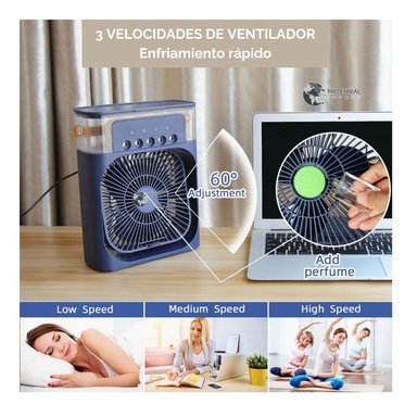 VENTILADOR DE MESA AIRE ACONDICIONADO PORTATIL MILLENNIAL IMPORT ENFRIADOR 3 EN 1 HUMIDIFICADOR - 4