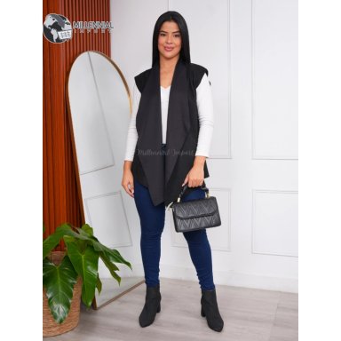 CHALECO ABRIGO MUJER ESTILO CASUAL MANGA CERO