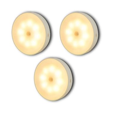 PACK 3 FOCO RECARGABLE LUZ LED CON SENSOR DE MOVIMIENTO