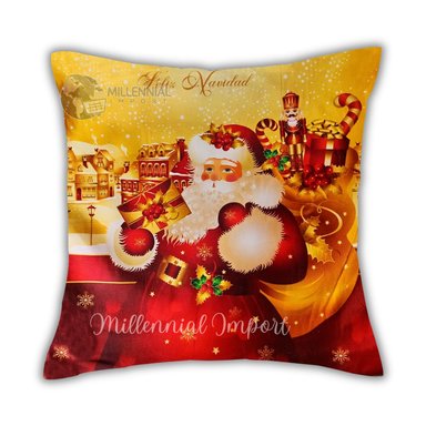 FUNDA MULTICOLOR NAVIDEÑA COJIN 45 X 45 CM DISEÑO NAVIDAD - 3