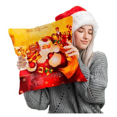 FUNDA MULTICOLOR NAVIDEÑA COJIN 45 X 45 CM DISEÑO NAVIDAD - 5