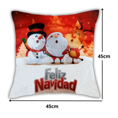 FUNDAS MULTICOLOR NAVIDAD COJINES 45X45 CM POR 3 UN - 2