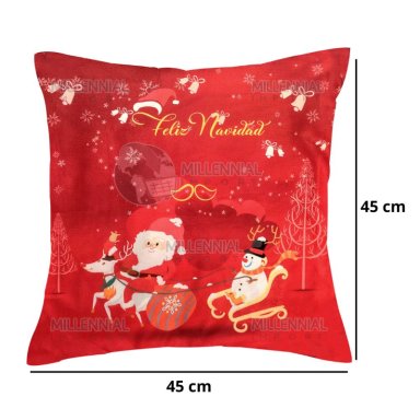 FUNDAS MULTICOLOR NAVIDAD COJINES 45X45 CM POR 3 UN - 6