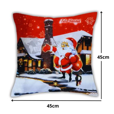 FUNDAS MULTICOLOR FORROS NAVIDEÑOS COJINES 45X45 CM - 3