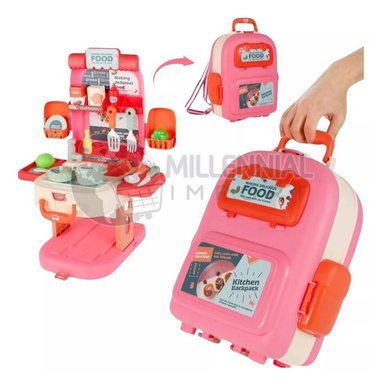 SET DE COCINA MOCHILA MALETÍN 4 EN 1 JUGUETE PARA NIÑAS - 6