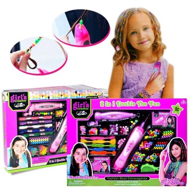 JUGUETE MILLENNIAL IMPORT MULTICOLOR MODA TRENZADOR + ACCESORIOS EL CABELLO