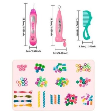 SET DE CUENTAS Y ACCESORIOS PARA EL CABELLO - JUEGO DE TRENZAS PARA NIÑAS - 8
