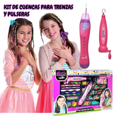 KIT DECORATIVO PARA EL CABELLO DE LAS NIÑAS CON ACCESORIOS Y CUENTAS