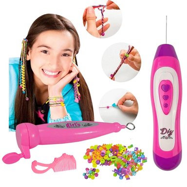 FASHION HAIR SET DE PEINADOS CREATIVOS CON MÁQUINA DE TRENZADO DE CUENTAS Y ACCESORIOS