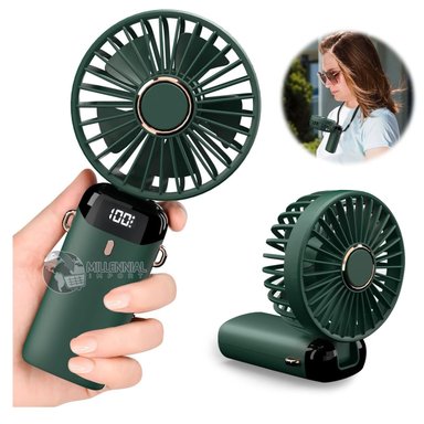 VENTILADOR PORTÁTIL MILLENNIAL IMPORT MANO RECARGABLE 3 VELOCIDADES CON BASE