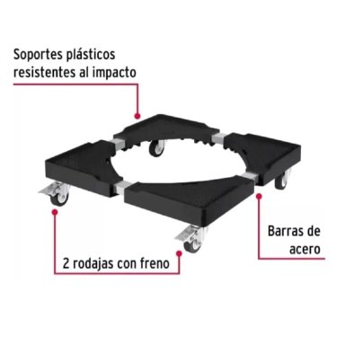 BASE MOVIBLE LAVADORA REFRIGERADORA Y MUEBLES 4 RUEDAS - 5