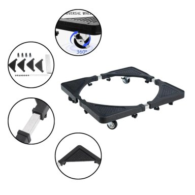 BASE MOVIBLE AJUSTABLE TRANSPORTADORA ELECTRODOMÉSTICOS 4 RUEDAS