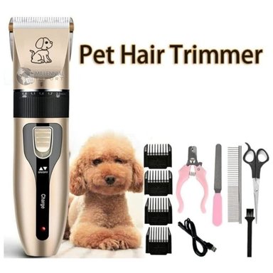 KIT CORTADORA INALÁMBRICA DE PELO PARA MASCOTA CON ACCESORIOS COMPLETO