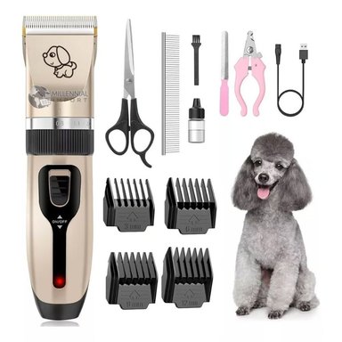 KIT CORTADORA SILENCIOSA DE PELO MASCOTA + ACCESORIOS COMPLETOS